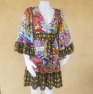 Betsy Johnson Dress, abstract animal print,size 8